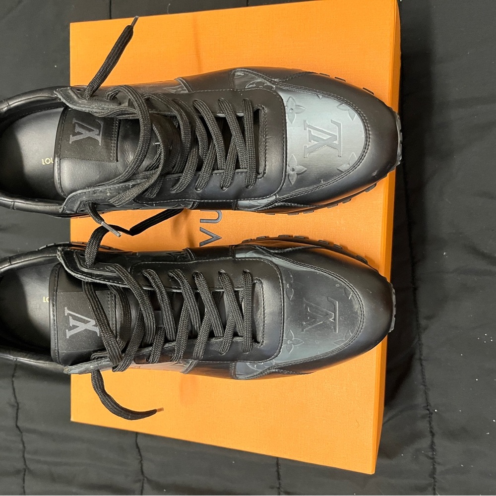 Louis Vuitton Black Leather Sneakers.